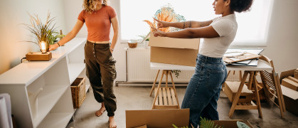 college grads moving into apartment